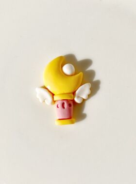 蝴蝶结天使月亮棒奶油胶diy配件