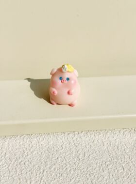 春天路牌樱花小猪摆台diy材料
