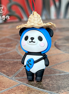 成都手作 原创竹编钥匙扣挂件 时尚精致汽车钥匙挂饰个性挂件