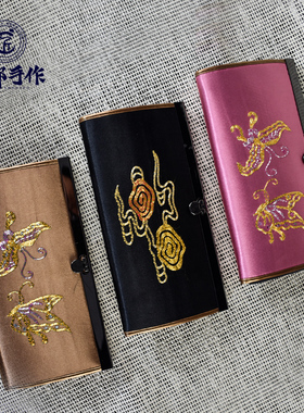 成都手作蜀绣长款钱包中国风