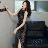 Элитное длинное вечернее платье, коллекция 2023, облегающий крой, крой «рыбий хвост»