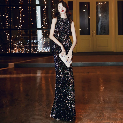 Элитное длинное вечернее платье, коллекция 2023, облегающий крой, крой «рыбий хвост»