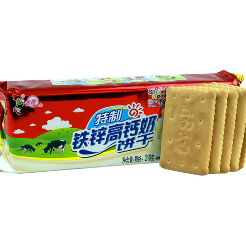 山东临沂沂蒙特产 沂水青援食品 特制铁锌高钙饼干 钙奶饼干210克 - 图3