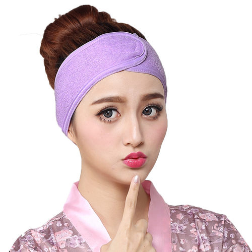 洗脸发带化妆时用的束发带女头饰百搭魔术贴面膜发套美容院包头巾 - 图3