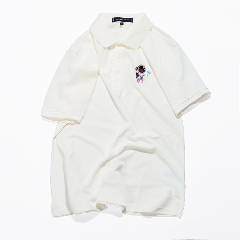 潮统旗舰店POLO衫短袖男夏季潮流纯棉NASA宇航员T恤刺绣翻领保罗情侣装体恤0