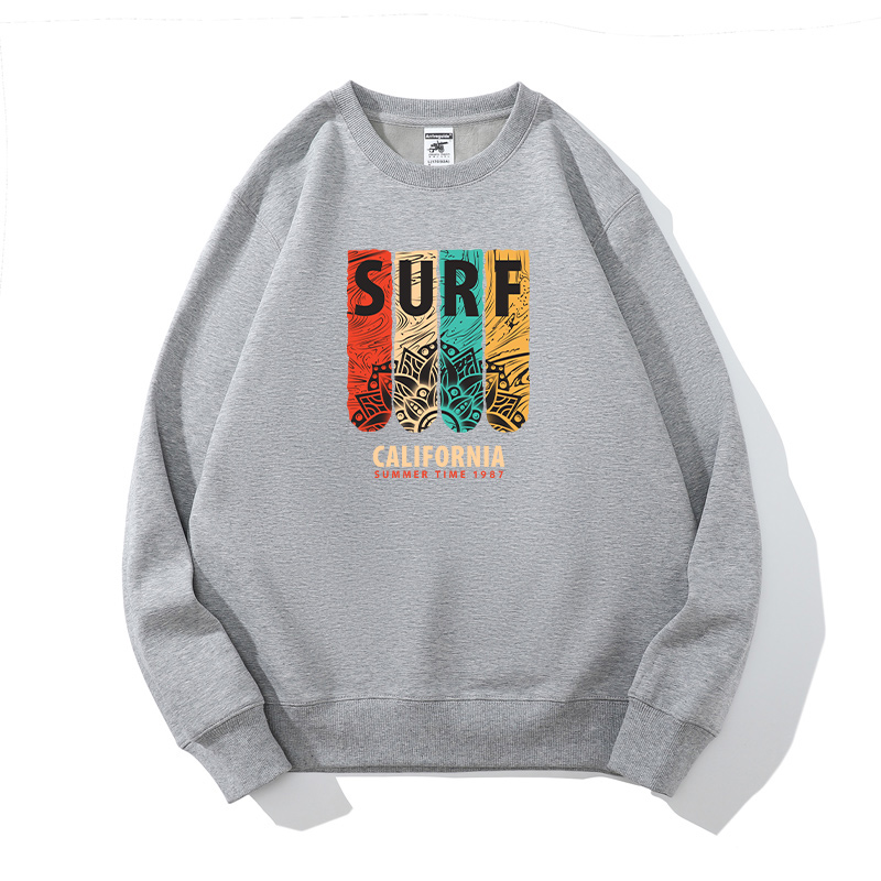 潮统旗舰店年春秋新款卫衣男加绒宽松圆领外套ins潮牌男装秋冬上衣长袖2