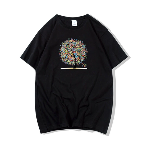 Летняя трендовая хлопковая футболка с коротким рукавом, парная одежда для влюбленных, круглый воротник