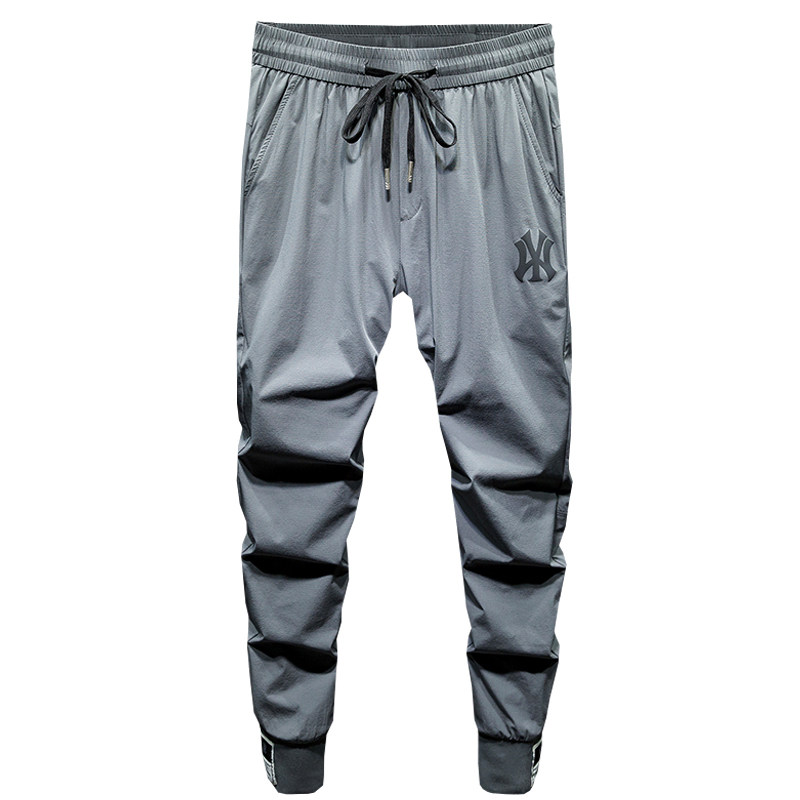 夏季冰丝潮牌男束脚运动裤子休闲裤 毕诗罗休闲裤