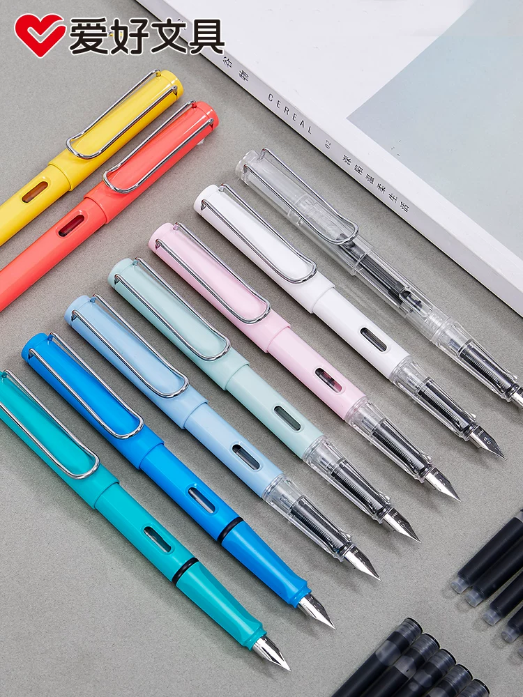 爱好 Pen for students, changeable calligraphy, ink for adults for men and women, children's set