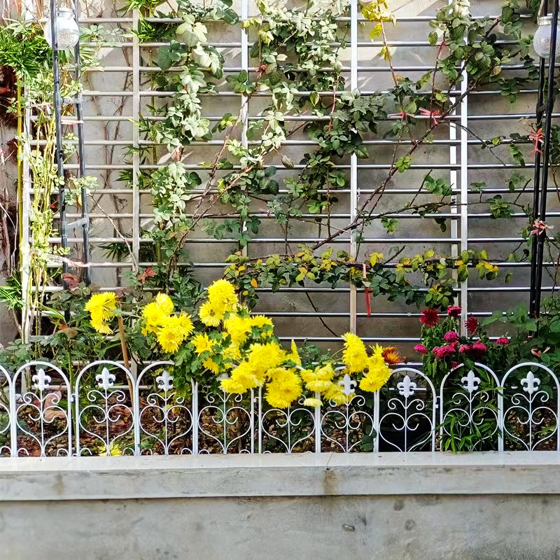 花园围栏庭院铁艺栅栏地插户外阳台菜园花圃小篱笆植物矮护栏围挡 - 图1