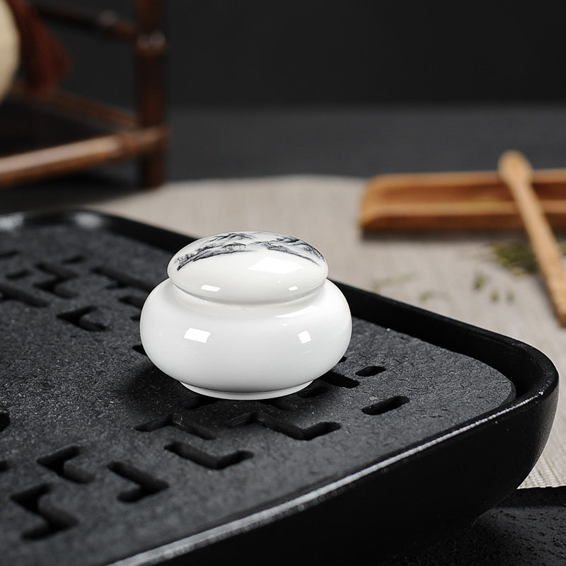 陶瓷迷你小号粉底盒中药粉药膏密封瓶胭脂面霜膏方分装瓶定制LOGO,淘宝优惠券,粉丝福利购,淘宝优惠卷