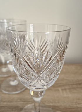 Thomas Webb 托马斯韦伯 英国老牌手工水晶葡萄酒杯 收藏甜酒杯