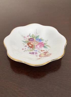 COALPORT 科尔波特 JUNETIME 六月时节描金花边骨瓷小碟 装饰小盘