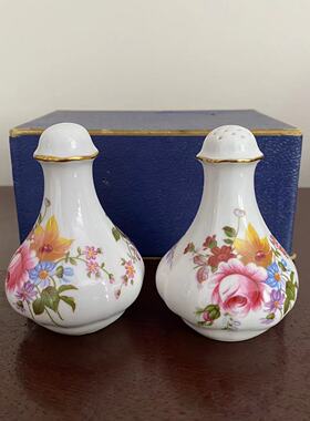 Royal Crown Derby 皇家皇冠德比 1978年骨瓷胡椒罐盐罐 调料瓷瓶