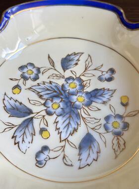 则武 Noritake 日本 Antique 早期手绘花卉装饰碟 玄关摆件收藏盘