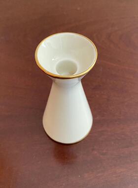 Alka Kunst 德国中古描金烛台摆件 桌面装饰瓷器蜡烛架 瓷座台