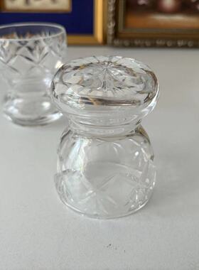 Royal Doulton 皇家道尔顿 英国中古水晶摆件 手工磨刻烛台装饰