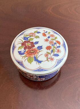 日本 荣和谨制 中古首饰盒 Vintage 摆件瓷罐 卧室摆件瓷盒 盖盒