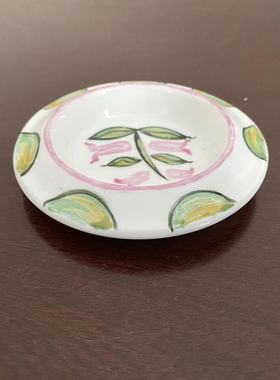 Wedgwood 韦奇伍德 骨瓷摆件装饰小碟 手绘迷你盘 中古收藏瓷盘