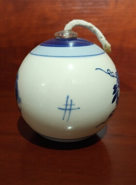 西洋古董 ELESVA Delft 手绘风景蜡烛瓷罐 荷兰磨坊烛台收藏摆件