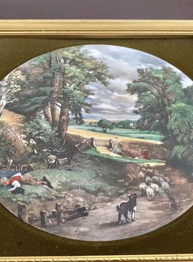 Genuine Staffordshire 1971年复古风景瓷板画 稀有收藏瓷片赏画