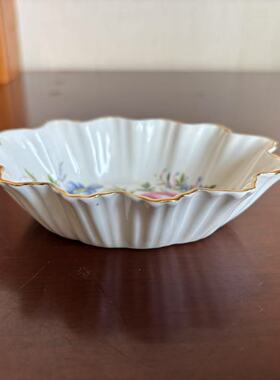 Paragon 帕拉贡 英国骨瓷描金花边花卉碟 Vintage 中古收藏首饰盘