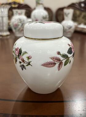 Wedgwood 韦奇伍德 Hathaway Rose 海瑟薇玫瑰 骨瓷咖啡罐 茶盒