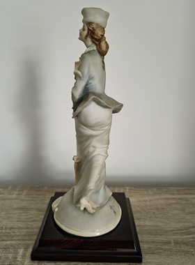 卡波迪蒙特  Capodimonte 意大利中古收藏冷瓷美女雕像 美人摆件