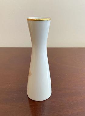 Rosenthal 德国卢臣泰 描金摆件玫瑰小花瓶 迷你花器 装饰小瓷瓶