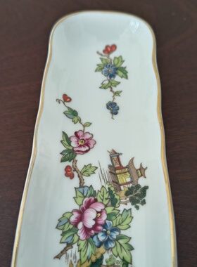 Crown Staffordshire 皇冠斯塔福德郡 Pagoda 英国项链盘首饰瓷碟