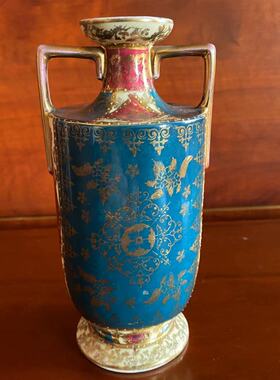 奥地利 Royal Vienna 皇家维也纳 西洋古董收藏手绘花瓶摆件 瓷器