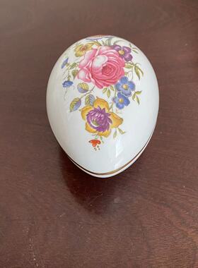 Royal Worcester 皇家伍斯特 英国骨瓷 Vintage蛋型罐 首饰盒粉盒