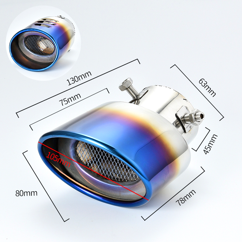 本田缤智尾喉XRV飞度专用排气管改装装饰不锈钢烟筒外饰尾气罩 - 图1