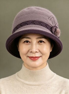 70岁中老年人帽子女款2026新款防寒80老人奶奶妈妈姥姥护耳帽冬季