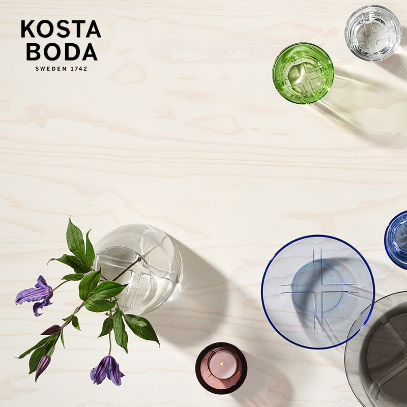 KOSTA BODA 进口水晶玻璃 BRUK北欧简约家用浪漫创意装饰烛台摆件 - 图1