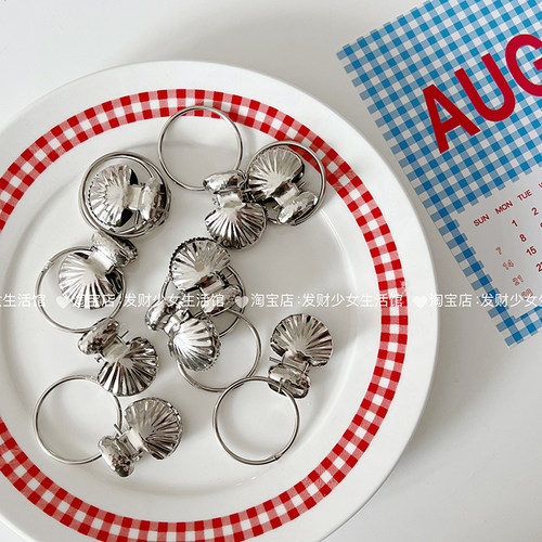 窗帘夹子挂钩简约金属轨道收拢夹宿舍柜帘扣环卧室窗户浴室门帘夹 - 图2