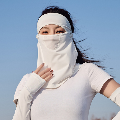 防晒口罩女防紫外线全脸冰丝透气夏季开车薄款帽子遮阳护眼角面罩