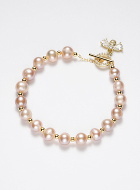 淡水珍珠闺蜜手链手串ins小众设计首饰时尚网红配饰韩国版手饰女