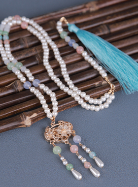 高级长流苏璎珞古风汉服软璎珞