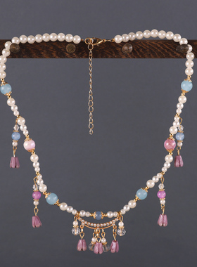 新中式璎珞项链女复古旗袍吊坠超仙铃兰软璎珞古风超仙汉服配饰女