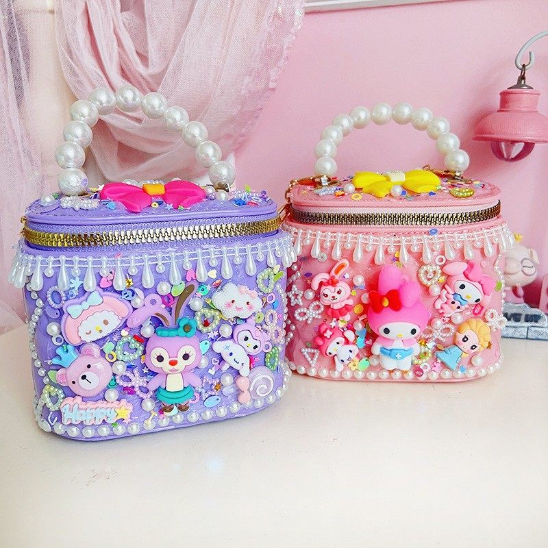 儿童diy奶油胶水桶包手工制作材料包女孩子益智粘贴果冻背包CX08,淘宝优惠券,粉丝福利购,淘宝优惠卷