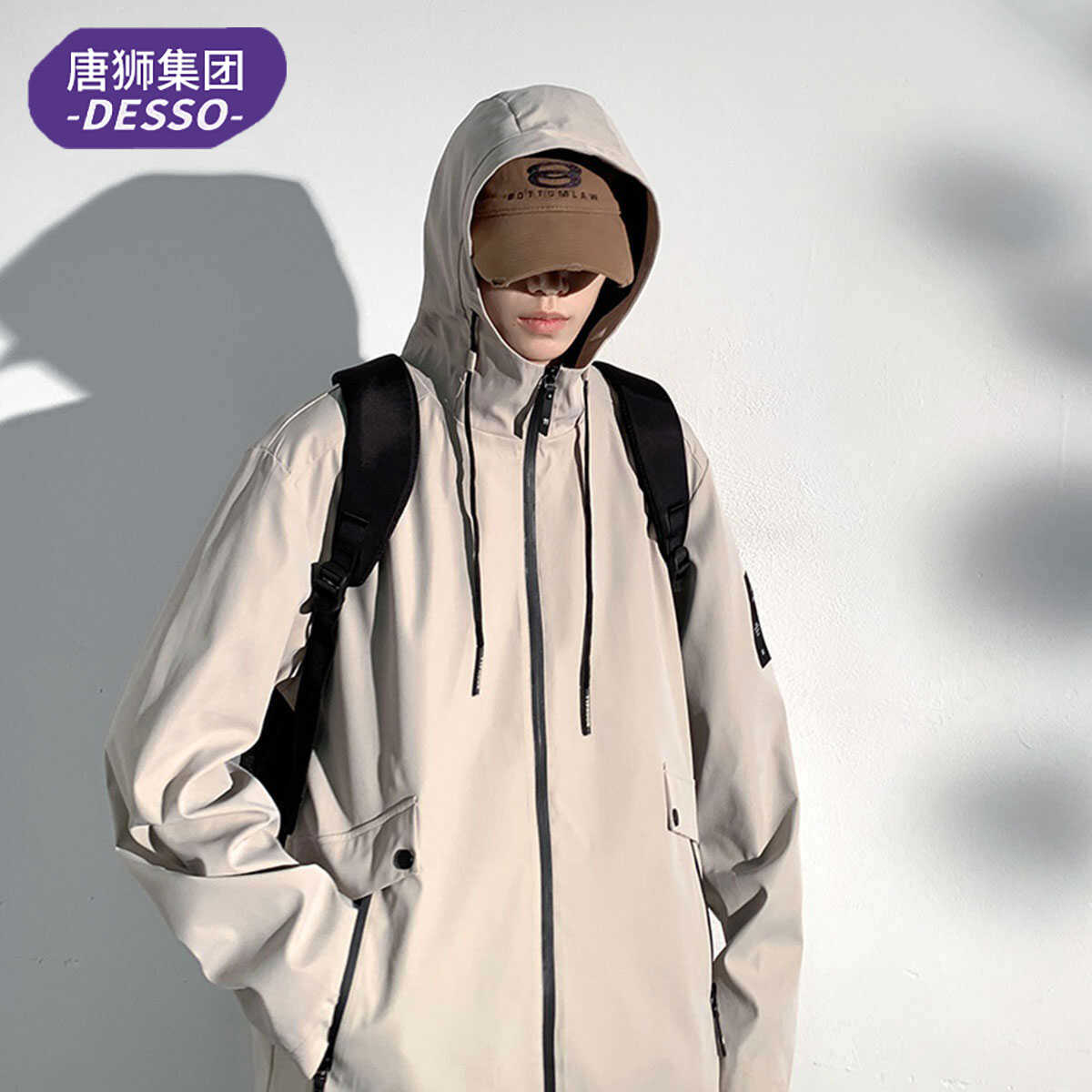 唐狮集团DESSO  防风连帽大口袋男女同款2024新款户外工装登山服_淘宝内购会_男装