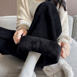 唐狮女士加绒雪尼尔阔腿裤  券后29.9元包邮