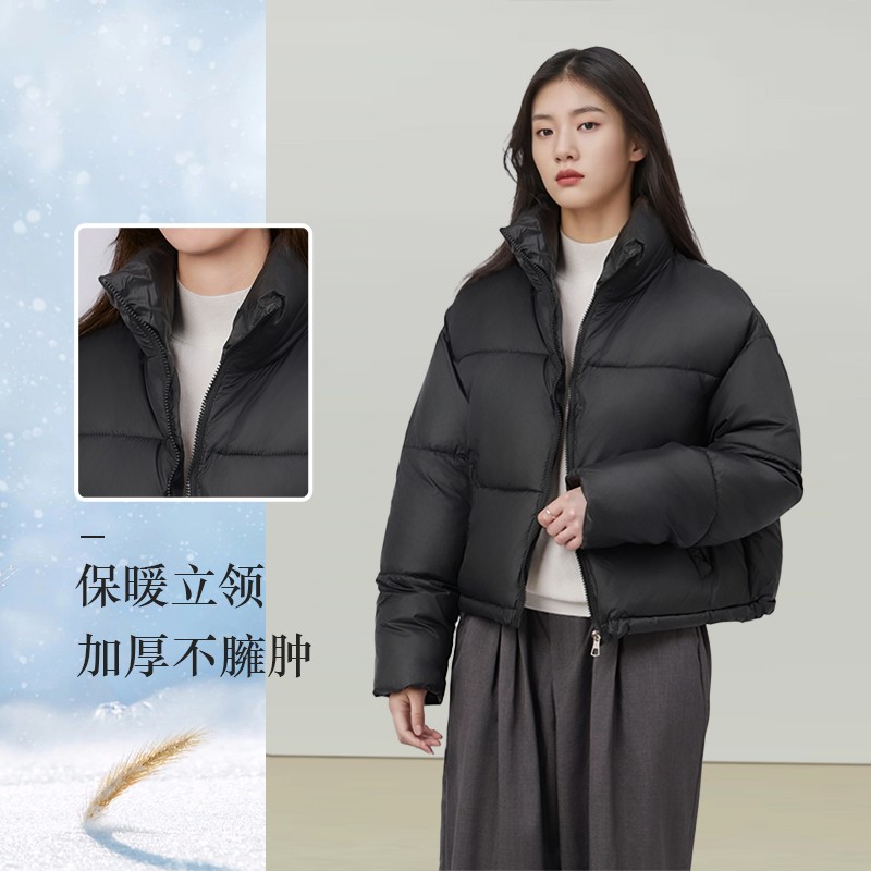 Jeanswest/真维斯冬季新款PU皮防水立领保暖小个子短款棉服外套女_淘宝内购会_女装/女士精品-第5张图片-提都小院
