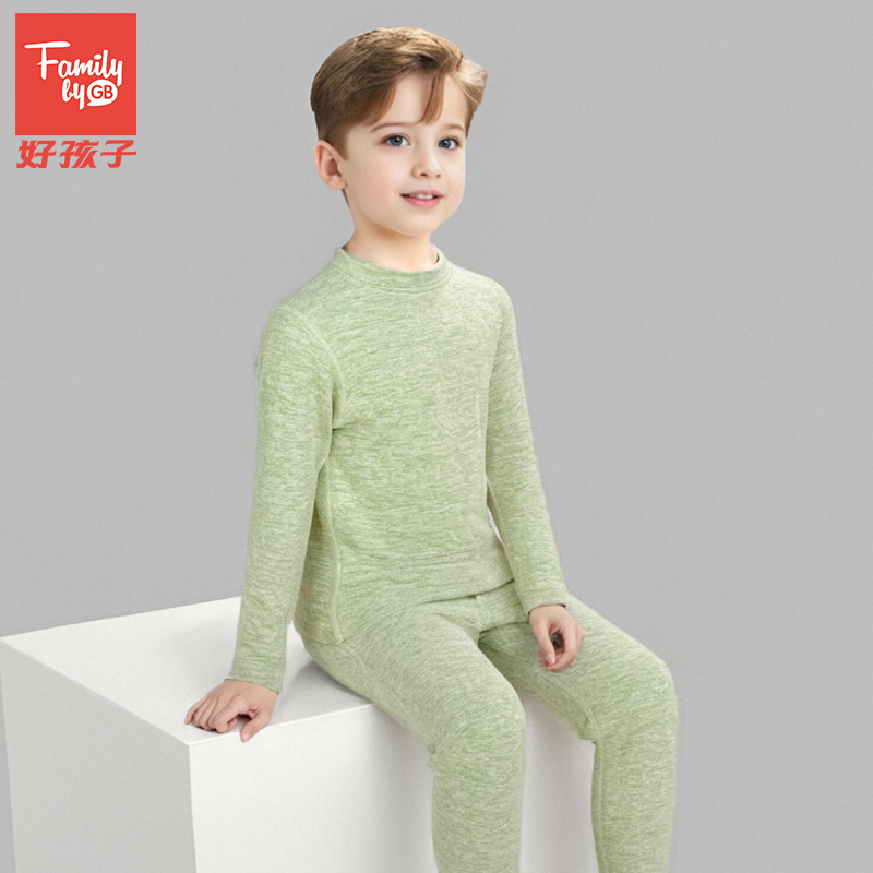 4好孩子3096双面磨毛羊绒蚕丝儿童秋衣秋裤保暖套装中小学生睡衣_淘宝内购会_-第4张图片-提都小院