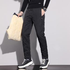 俞兆林冬季加绒加厚百搭羊羔绒裤子