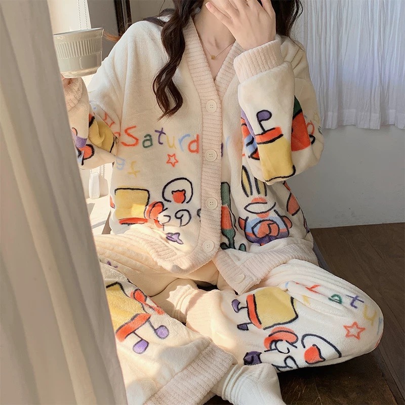 俞兆林睡袍女秋冬季加厚珊瑚绒长款浴袍家居服套装可外穿法兰绒_淘宝内购会_-第3张图片-提都小院