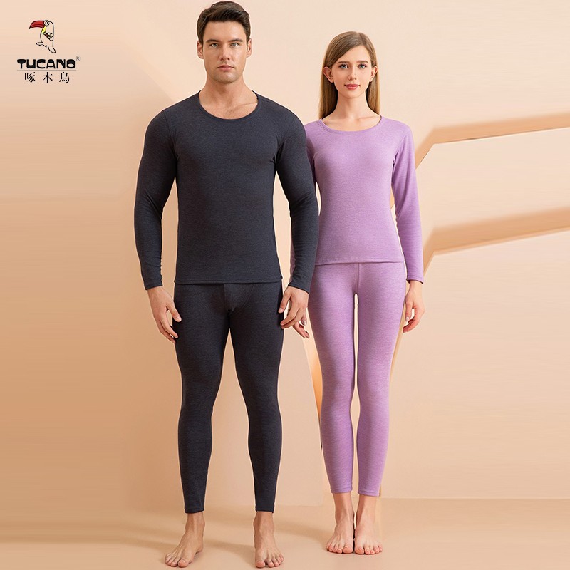 啄木鸟羊绒蚕丝保暖内衣发热男士加绒加厚秋衣秋裤套装_淘宝内购会_-第2张图片-提都小院