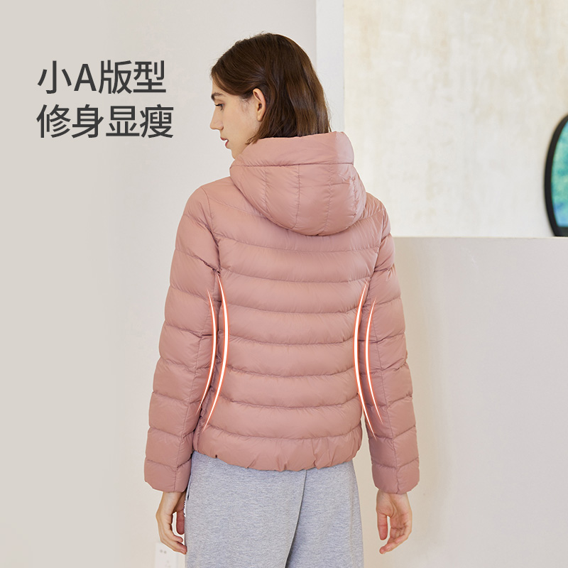 坦博尔羽绒服女2021年新款短款轻薄连帽修身时尚休闲冬季保暖外套_淘宝内购会_女装/女士精品-第5张图片-提都小院