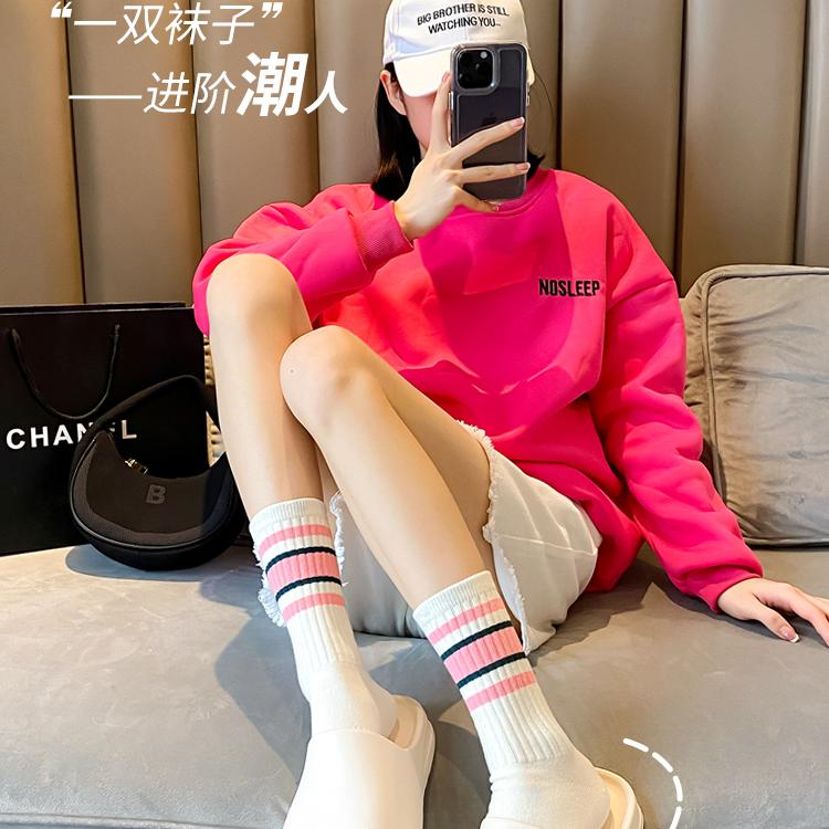 芬腾袜子女中筒袜春秋新款爆款网红潮流外穿运动配鲨鱼裤两穿袜_淘宝内购会_女士内衣/男士内衣/家居服-第2张图片-提都小院